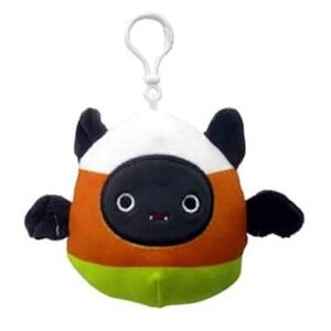 NWT Emily the Bat Wearing Candy Corn Costume Squishmallow Halloween Clip 3.5"